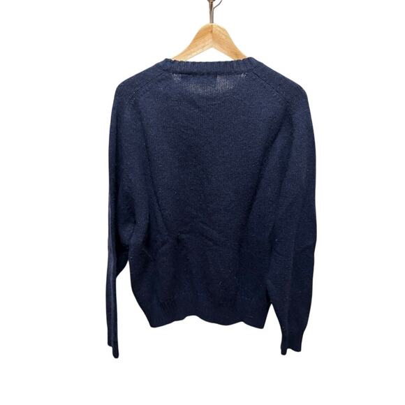 Vintage 90s Oakton Limited Navy Wool Blend Sweater Crewneck Pullover Men's XL - Picture 5 of 6